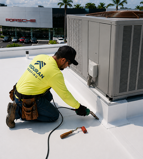 Flat Roof Single TPO