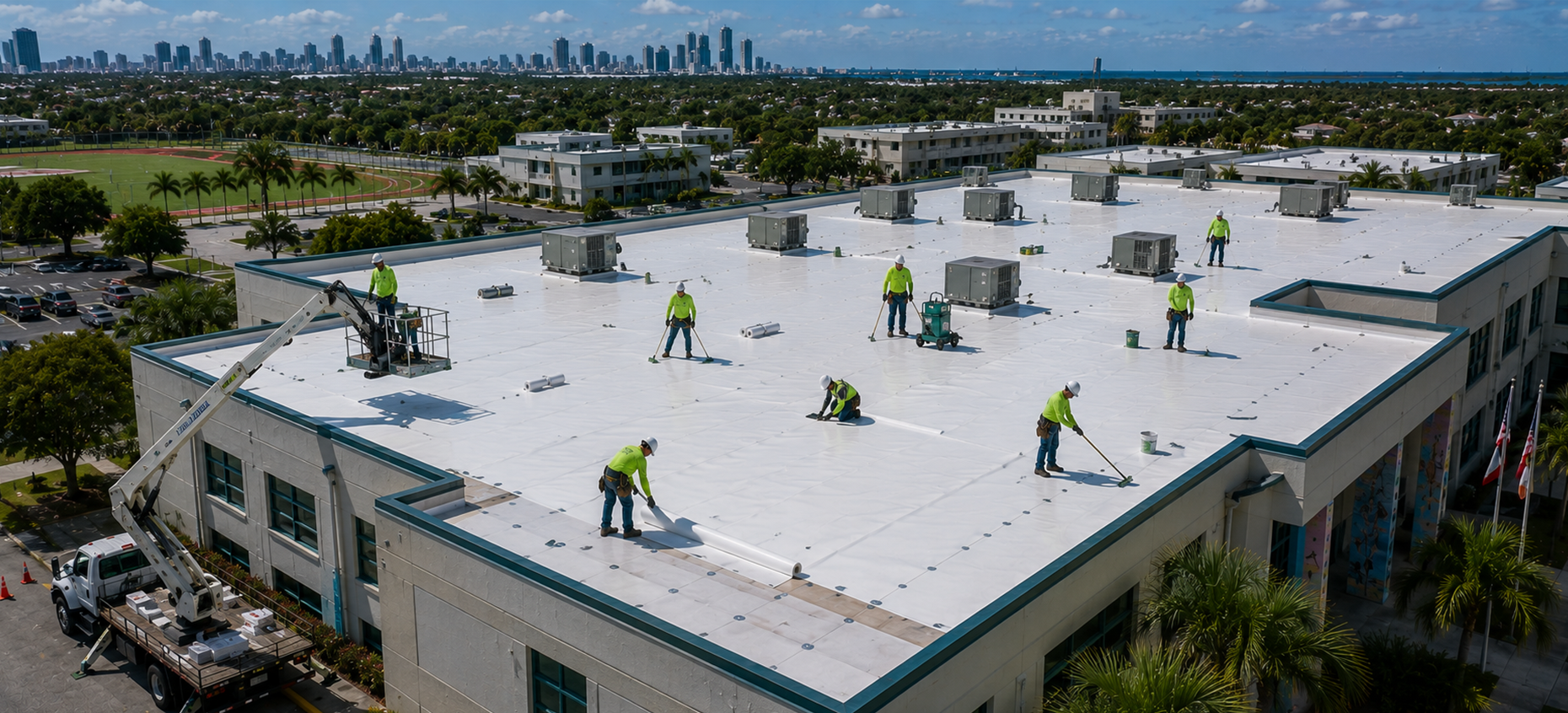 Flat Roof Single TPO